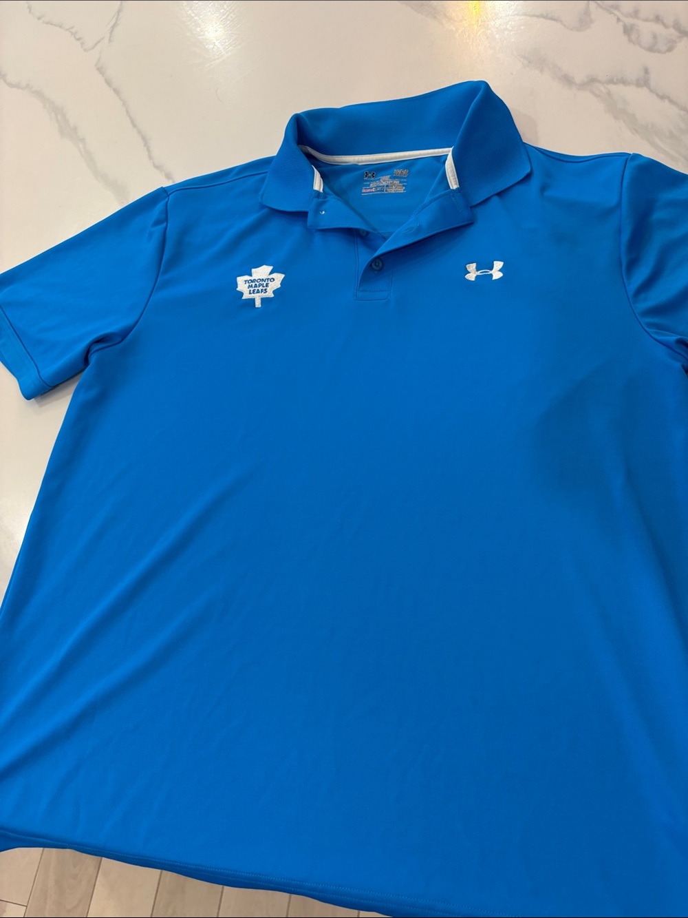 NHL Toronto Maple Leaf Under Armour Men's Royal Blue Performance Golf Polo Large